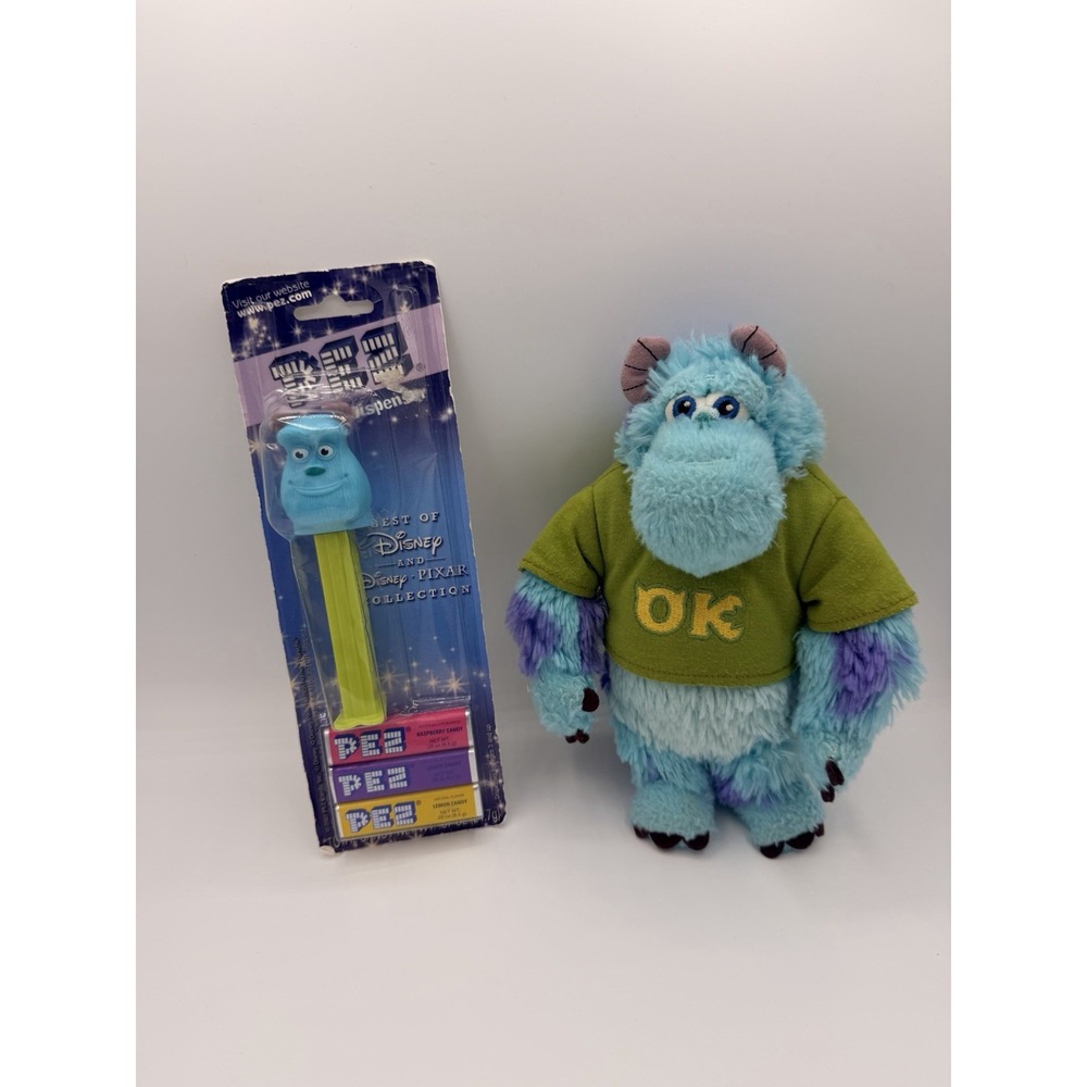 Vintage Disney Pixar Sulley Collector Bundle - PEZ & Plush Set